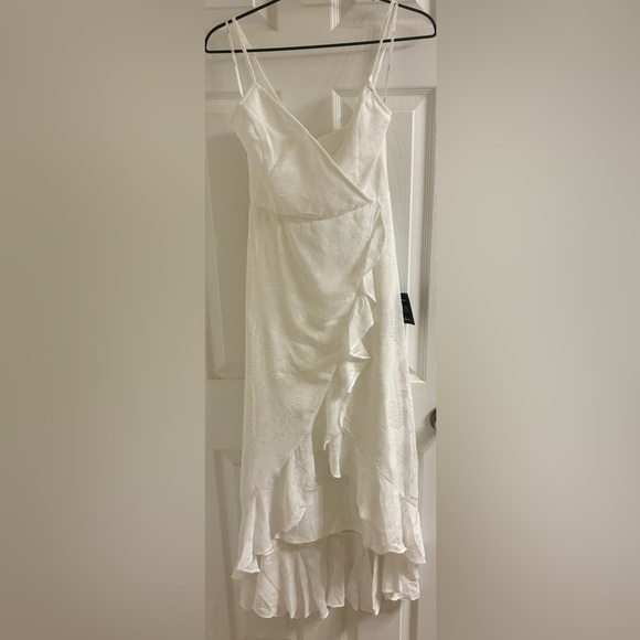 NWT Lulu’s Sweet Aura White Burnout Floral High-Low Maxi Dress - Picture 5 of 8